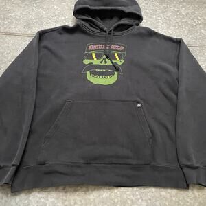 Vintage Ambiguous Hoodie Sweatshirt Mens XL Skull 90s Y2K Surf Grunge Skate